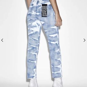 Ksubi Nine O Motley Light Blue Straight Jean Women's Size 31